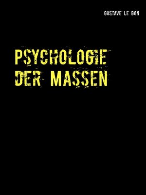 cover image of Psychologie der Massen